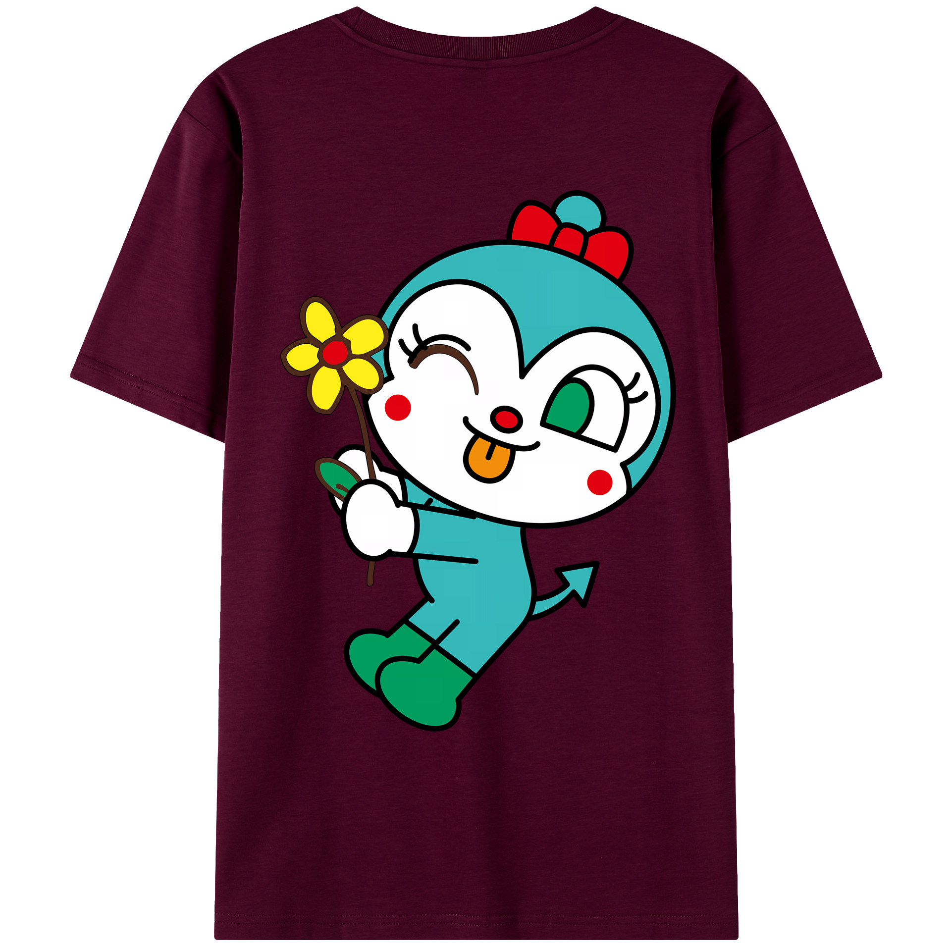 （画像用） アンパンマン Anpanman レディース半袖Tシャツ(バックプリント)
